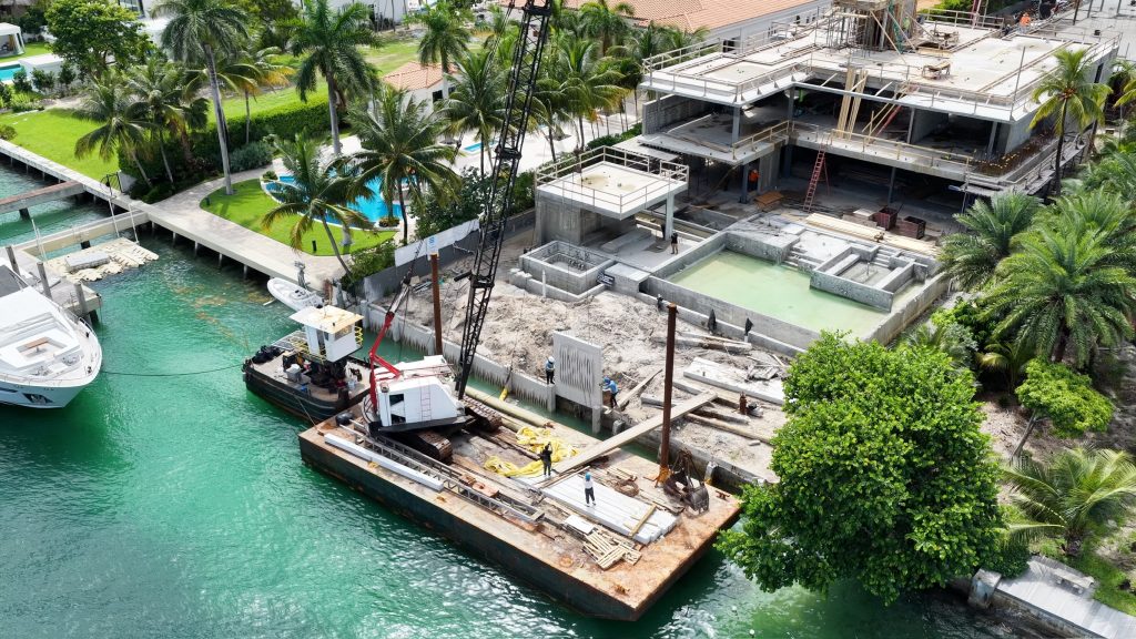 3D printed seawall installation