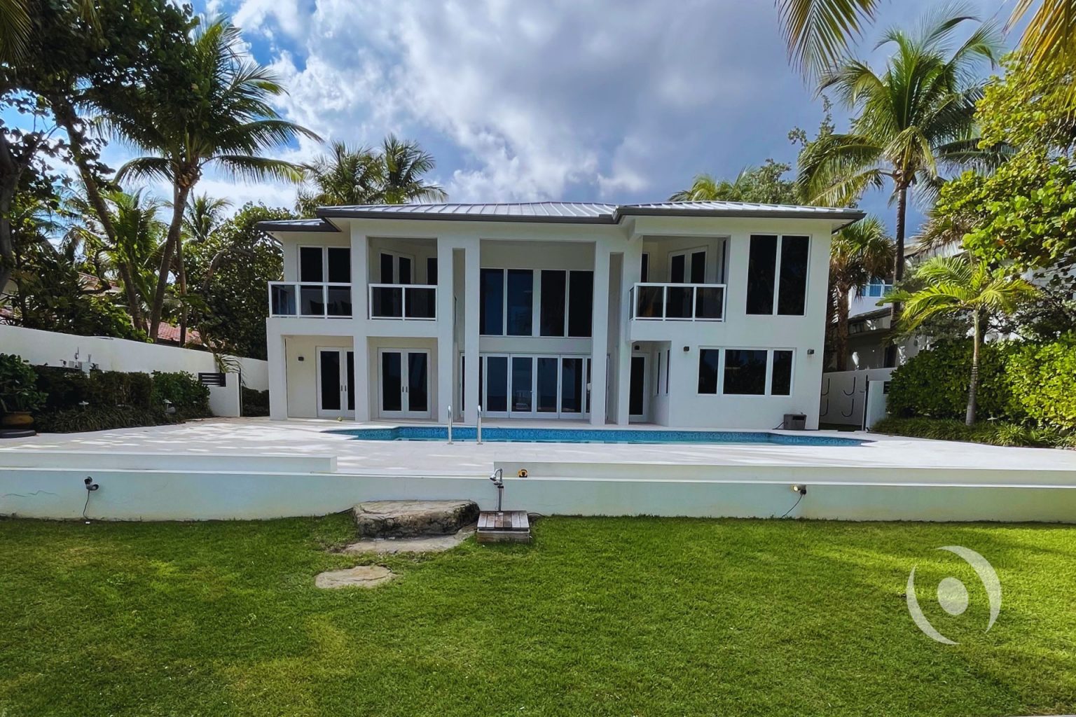 Modern waterfront residential property with completed structural inspection and reinforced concrete construction