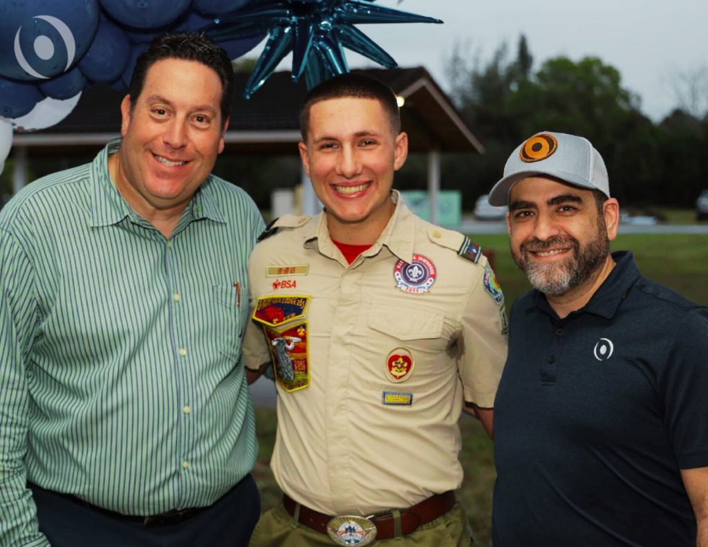 Peyton Ross, son of Karen Ross together with Gregg and Joe Simhon of Nohmis